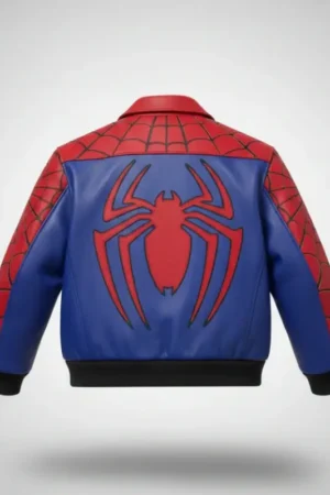 Supreme Spider Man Jacket Red And Blue Back Design